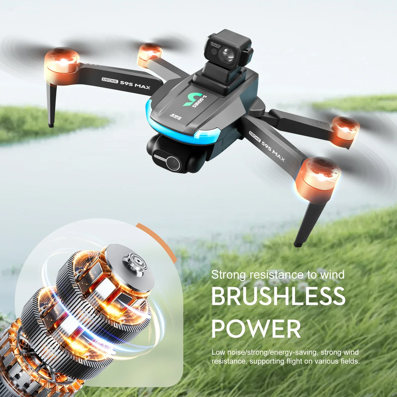 NEW S9S MAX MINI Drone 4K 2-Ax - Drone Gimbal 评论和价格